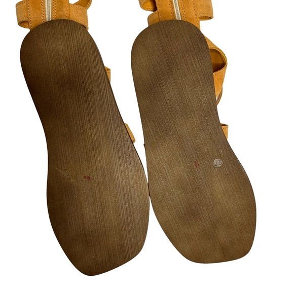 NEW Free People Sun Chaser Tall Gladiator Sandals 37 Orange - Picture 12 of 14